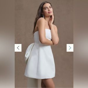 Sachin & Babi Grace Strapless Back-Bow Mini Dress